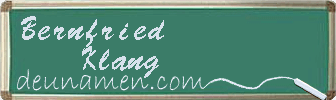 Bernfried Klang Visitenkarte
